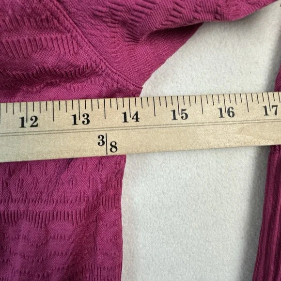 Lululemon Shirt Womens Size 2 Red Textured REST LESS Hoodie Running Gym Top - Picture 2 of 8